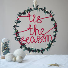 Holly Light Up Slogan Wreath - Christmas Decoration