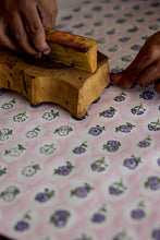 Block Printed Gift Bags (Medium) - Violet Meringue