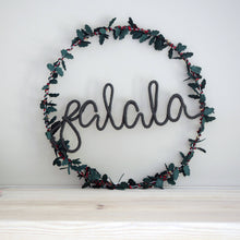 Holly Light Up Slogan Wreath - Christmas Decoration