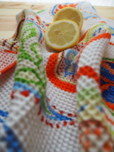 Watercolour Paisley Summer Cotton Waffle Tea towel