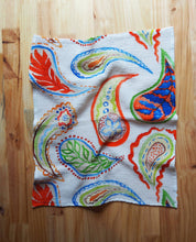 Watercolour Paisley Summer Cotton Waffle Tea towel