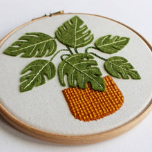 Monstera Plant Felt Embroidery Kit