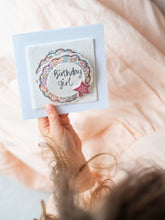 Birthday girl badge and card