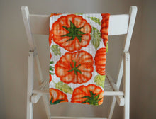 Tomato Watercolour Cotton Waffle Summer Tea towel