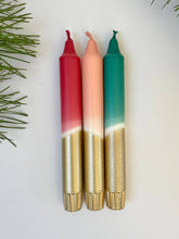 Sugar Plum Fairytale & Gold Dip Dyed Dinner Candles