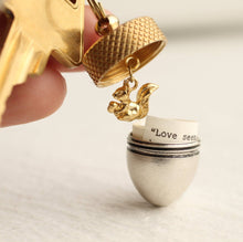 Acorn Keyring with Squirrel