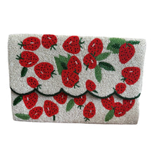 Strawberry Fields Beaded Clutch Bag