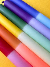 RAINBOW BLOCK Dip Dye Dinner Candle (Individual)