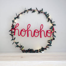 Holly Light Up Slogan Wreath - Christmas Decoration