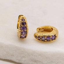 Mini Amethyst Hoop Earrings | Gold Vermeil | Everyday Elegance