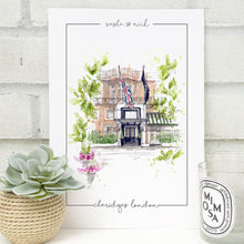 Personalised Claridges London Giclee Art Print - Hand Drawn Print - Made to Order - Claridges Mayfair - Claridges Hotel - Wedding Venue