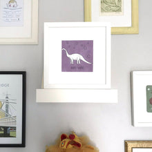 Childrens Personalised Dinosaur Giclee Print - T-Rex - Stegosaurus - Diplodocus - Ankylosaurus - Kids Room Box Print - Colourful DIno Print