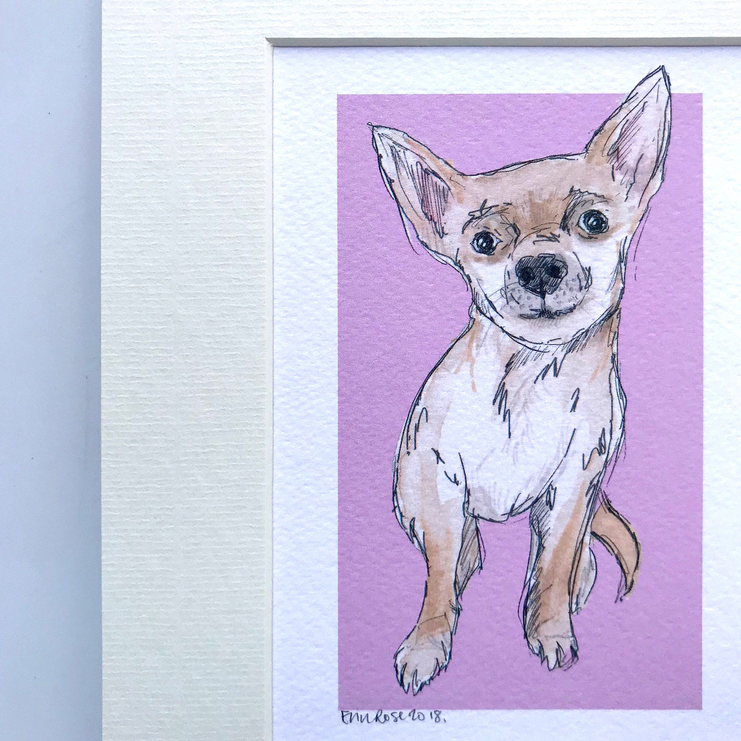 Personalised Chihuahua Dog Giclee Print - Chihuahua Artwork - Chihuahua Watercolour Painting - Chihuahua Illustration - Chihuahua Lover Gift
