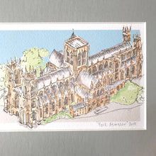 Personalised York Minster Giclee Art Print - York Minster Illustration - Hand Drawn York Minster Artwork - Giclee Print - Personalised York