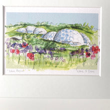 Personalised Eden Project Cornwall Giclee Art Print - Eden Project Cornwall Illustration - Eden Project Wedding Anniversary Engagement Gift
