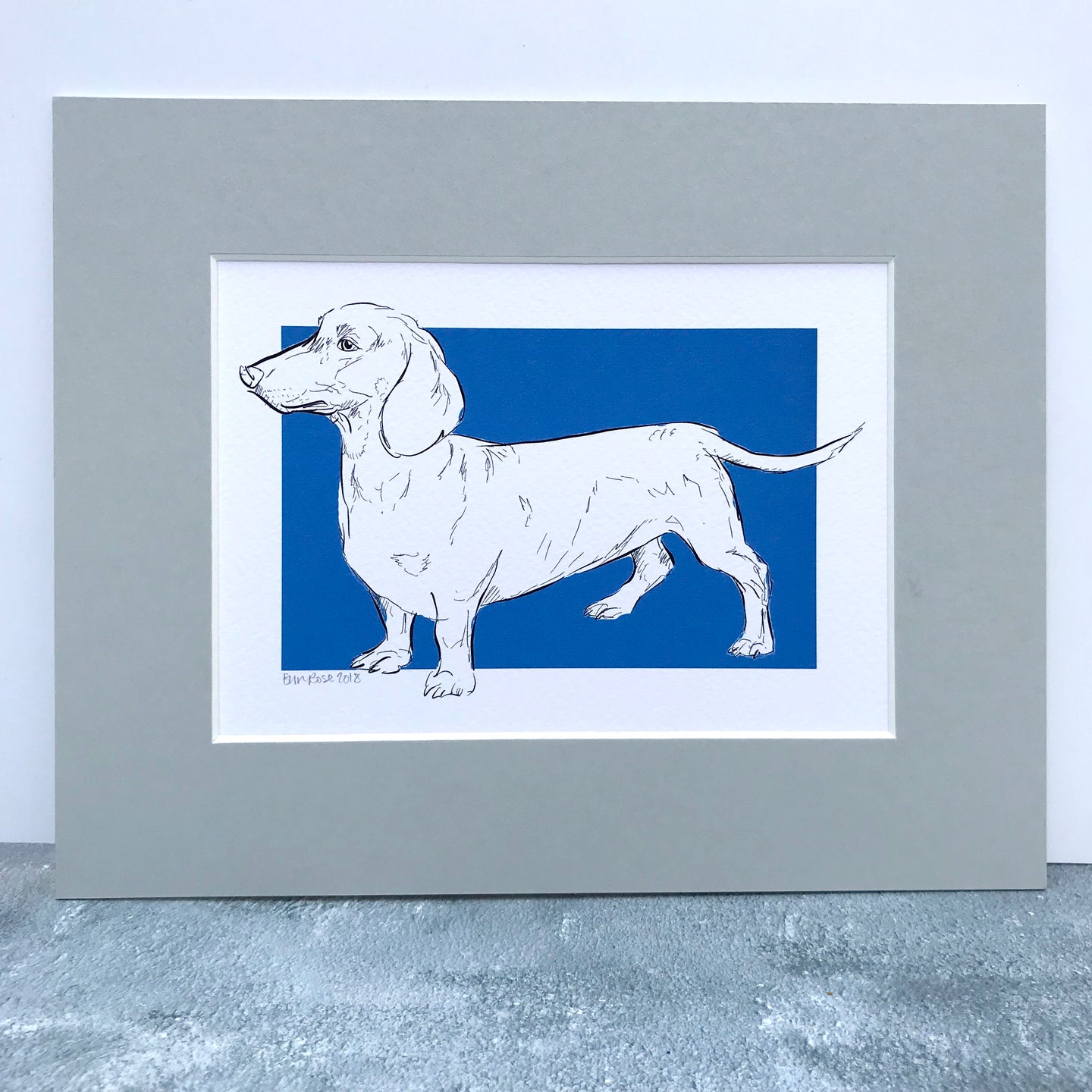 Personalised Sausage Dog - Daschund Dog Print