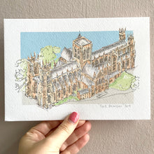 Personalised York Minster Giclee Art Print - York Minster Illustration - Hand Drawn York Minster Artwork - Giclee Print - Personalised York