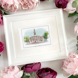 Personalised Marylebone Town Hall Giclee Art Print - Hand Drawn Print - Made to Order - Marylebone Town Hall - Wedding Venue Illustration