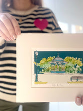Personalised Clapham Common Bandstand Giclee Art Print - Clapham Common London - Made to Order - Clapham Common Artwork - Bandstand Print