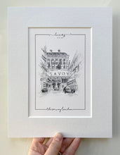 Personalised Savoy London Giclee Print - Savoy Wedding - Hand Drawn Savoy London Illustration - Savoy London Wall Art - Savoy Anniversary