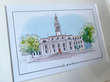 Personalised Marylebone Town Hall Giclee Art Print - Hand Drawn Print - Made to Order - Marylebone Town Hall - Wedding Venue Illustration