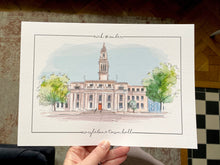 Personalised Marylebone Town Hall Giclee Art Print - Hand Drawn Print - Made to Order - Marylebone Town Hall - Wedding Venue Illustration
