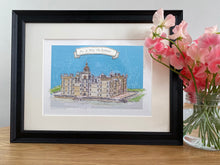 Personalised 'George Heriots School, Edinburgh' Giclee Art Print - Hand Drawn Edinburgh Wedding - George Heriots Watercolour Illustration