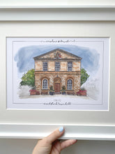 Personalised Woodstock Town Hall Print - Hand Drawn Print - Made to Order - Woodstock Town Hall - Wedding Venue Illustration - Anniversary
