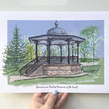 Personalised Buxton Bandstand Print - Buxton Pavillion England - Buxton Bandstand Wedding - Buxton Bandstand Wall Art - Giclee Art Print