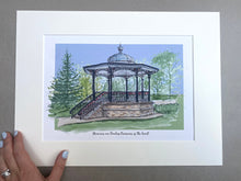 Personalised Buxton Bandstand Print - Buxton Pavillion England - Buxton Bandstand Wedding - Buxton Bandstand Wall Art - Giclee Art Print