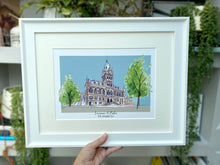 Personalised Chester Town Hall Giclee Art Print - Chester Town Hall Illustration - Chester Town Hall Wedding Gift - Chester Wedding Venue