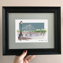 Personalised Albert Bridge London Giclee Art Print - Albert Bridge London - Engagement Location - Pretty London - Chelsea Battersea Wall Art