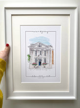 Personalised Chelsea Town Hall Giclee Art Print - Illustration - Made to Order - Chelsea Town Hall Wedding - Chelsea London Venue Wall Art
