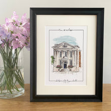 Personalised Chelsea Town Hall Giclee Art Print - Illustration - Made to Order - Chelsea Town Hall Wedding - Chelsea London Venue Wall Art