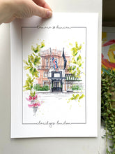 Personalised Claridges London Giclee Art Print - Hand Drawn Print - Made to Order - Claridges Mayfair - Claridges Hotel - Wedding Venue