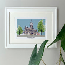 Personalised Chester Town Hall Giclee Art Print - Chester Town Hall Illustration - Chester Town Hall Wedding Gift - Chester Wedding Venue