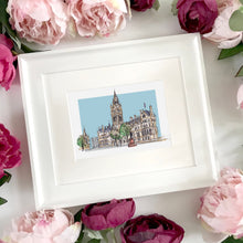 Personalised Manchester Town Hall Giclee Art Print - Manchester Town Hall Illustration - Manchester Town Hall Wedding or Anniversary Gift