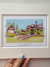 Personalised Le Manoir aux Quat'Saisons Art Print - Hand Drawn Illustration Le Manoir Oxfordshire England - Le Manoir Wedding Gift Art Print