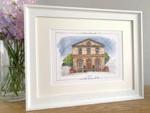 Personalised Woodstock Town Hall Print - Hand Drawn Print - Made to Order - Woodstock Town Hall - Wedding Venue Illustration - Anniversary