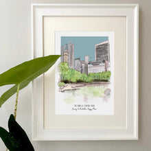 The Pond at Central Park New York City - Central Park Personalised Print - The Plaza NYC Art Print - Central Park NYC Wall Art - NYC Print