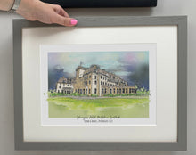 Gleneagles Hotel Perthshire Scotland Giclee Art Print - Gleneagles Wedding Gift - Gleneagles Golf gift - Gleneagles Anniversary illustration