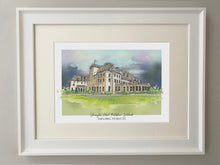 Gleneagles Hotel Perthshire Scotland Giclee Art Print - Gleneagles Wedding Gift - Gleneagles Golf gift - Gleneagles Anniversary illustration