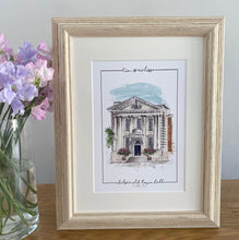 Personalised Chelsea Town Hall Giclee Art Print - Illustration - Made to Order - Chelsea Town Hall Wedding - Chelsea London Venue Wall Art