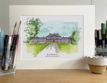 Personalised Capheaton Hall, Northumberland Art Print - Capheaton Hall Wedding Venue - Wedding Wall Art - Capheaton Hall Wedding Present