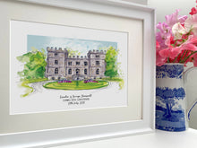 Personalised Clearwell Castle Art Giclee Print - Clearwell Castle Wedding Venue - Wedding Illustration - Clearwell Castle Gloucester Wedding