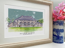 Personalised 'Coo Cathedral' Aberdeenshire Art Giclee Print - Wedding Venue - Wedding Illustration - Coo Cathedral Scotland Wedding Print