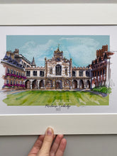 Peterhouse Cambridge University Giclee Print - Watercolour Hand painted Peterhouse College Illustration - Peterhouse College Cambridge Art