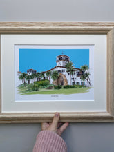 Santa Barbara Courthouse Art Print - Watercolour Hand Painted Santa Barbara Giclee Print - Santa Barbara Wedding Venue Print - Illustration