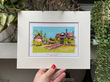Personalised Le Manoir aux Quat'Saisons Art Print - Hand Drawn Illustration Le Manoir Oxfordshire England - Le Manoir Wedding Gift Art Print