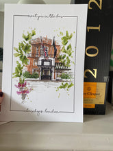 Personalised Claridges London Giclee Art Print - Hand Drawn Print - Made to Order - Claridges Mayfair - Claridges Hotel - Wedding Venue